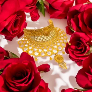 Modern 22kt Gold Choker Necklace