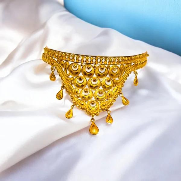 Traditional 22kt Pure Gold Choker Necklace - Image 3