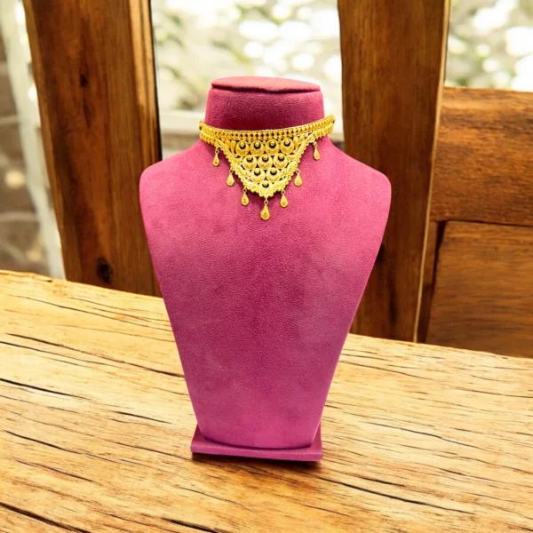 Traditional 22kt Pure Gold Choker Necklace - Image 4