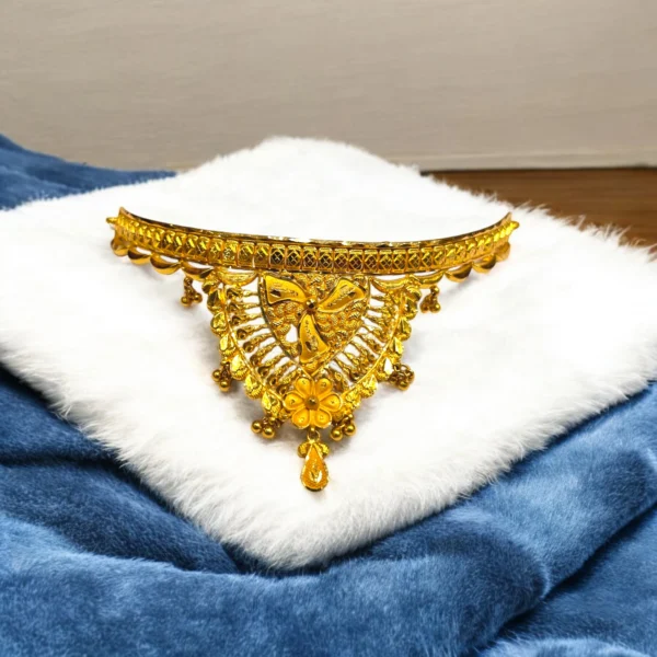 Sleek 22kt Gold Choker Necklace - Image 2