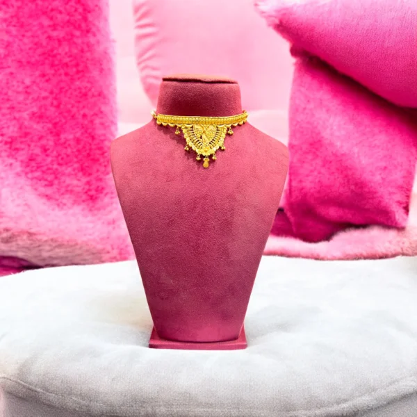 Sleek 22kt Gold Choker Necklace - Image 4