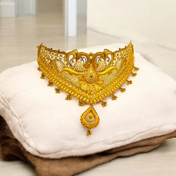 Designer 22kt Pure Gold Choker Necklace