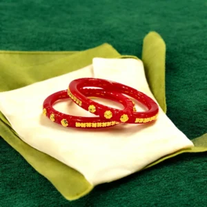 Gold Pola Floral Bangle