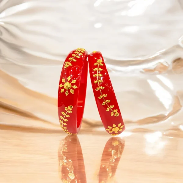 Elegant Gold Pola Bangle - Image 2