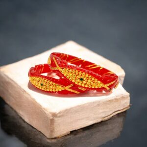 Gold Pola Spiral Bangle