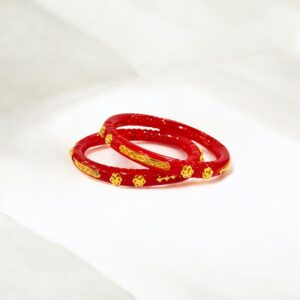 Gold Pola Twist Bangle