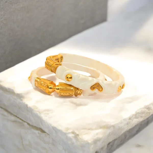 Gold Shaka Enamel Bangle