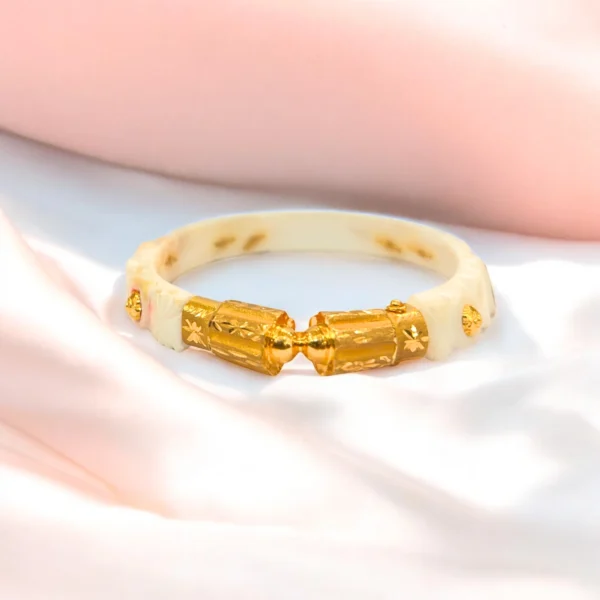 Gold Shaka Enamel Bangle - Image 3