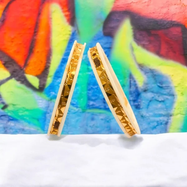 Gold Shaka Vintage Bangle - Image 2