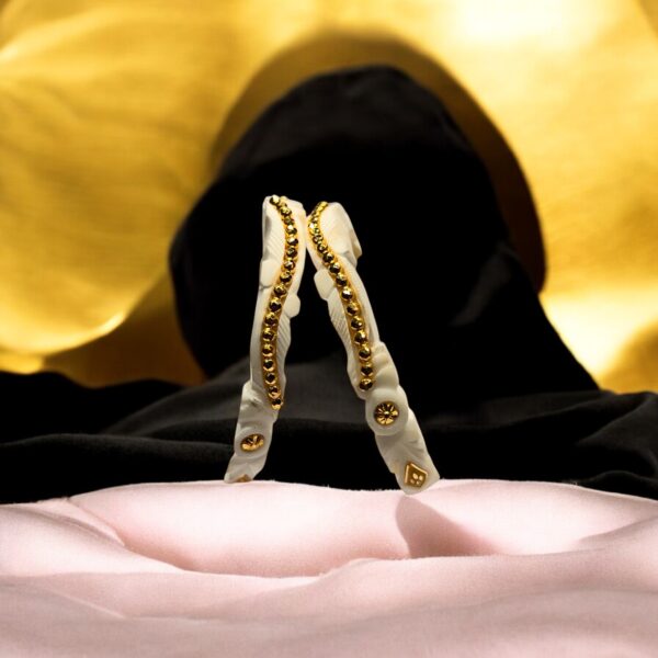 Gold Shaka Floral Bangle - Image 2