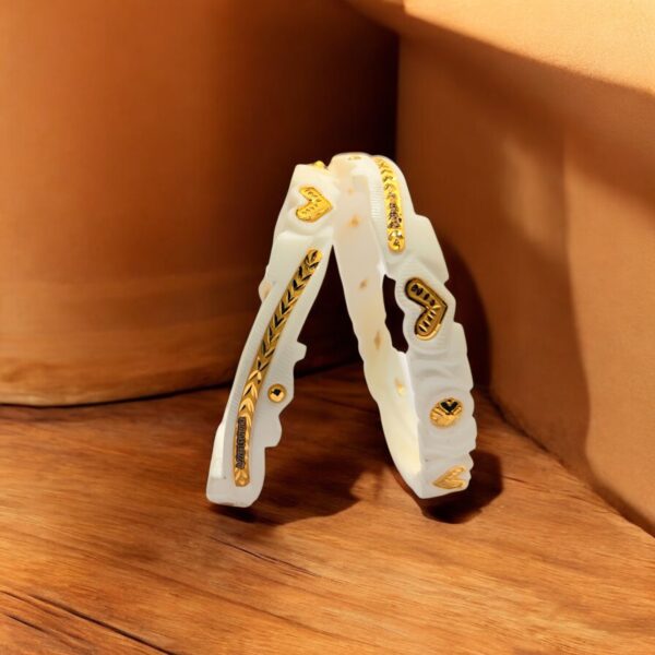 Gold Shaka Wave Bangle - Image 2