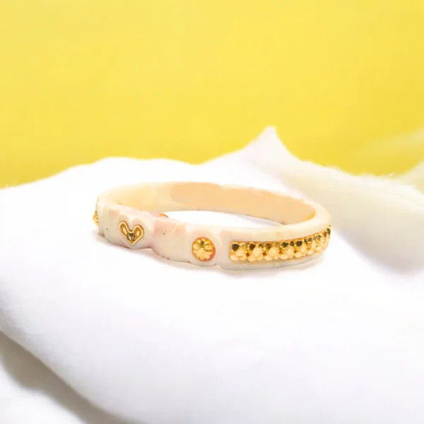 Gold Shaka Heart Bangle - Image 2