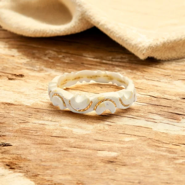 Gold Shaka Minimalist Bangle - Image 3