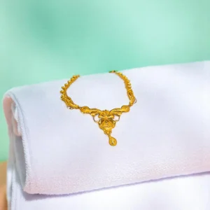 Golden Bow Short Necklace