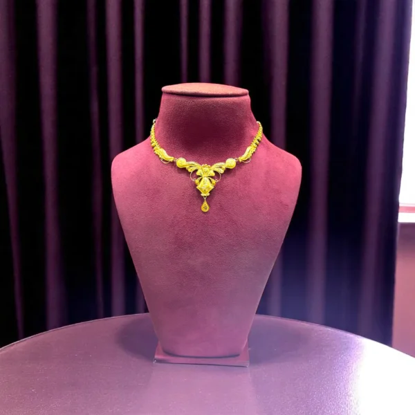 Golden Bow Short Necklace - Image 2