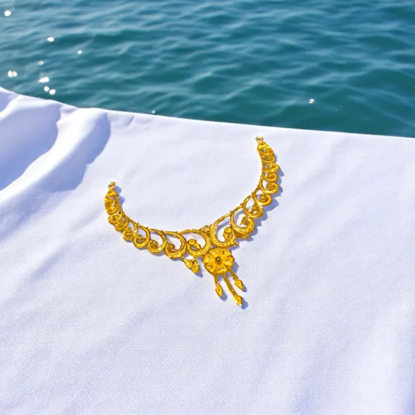 Honeycomb Gold Necklace
