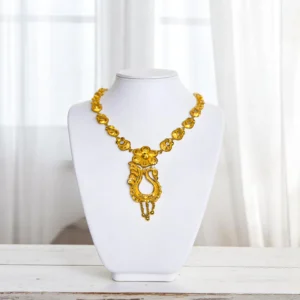 Golden Grid Chain Necklace