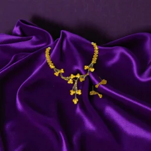 Golden Bloom Circle Necklace