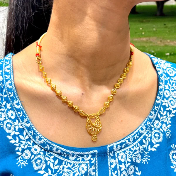 Ottoman Charm 22KT Gold Short Necklace - Image 2