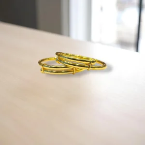 Classic Floral Gold Cover Bronze Bangles