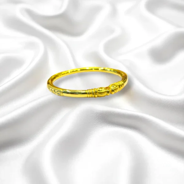 Peacock Engraved Gold Cover Bronze Bangles - Image 4