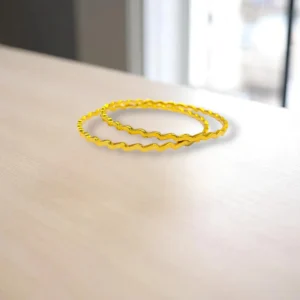 Designer Pattern Gold Cover Bronze Bangles