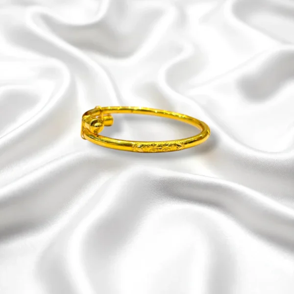 Broad Gold Covered Bronze Bangles - Image 4