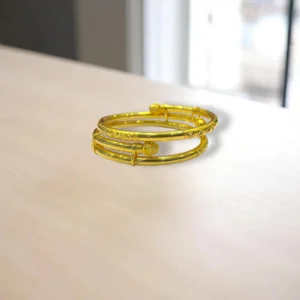 Filigree Gold Cover Bronze Bangles