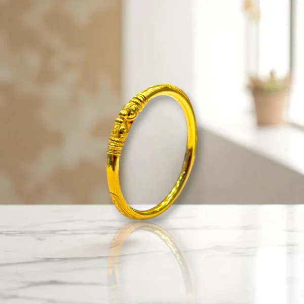 Mirror Work Gold Cover Bronze Bangles - Image 3