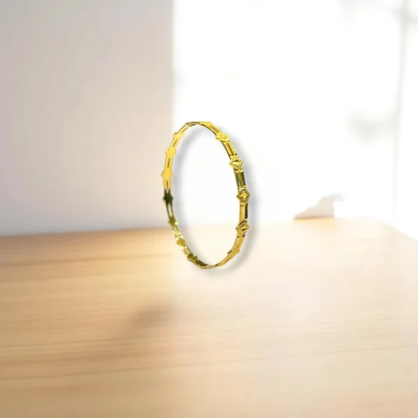 Intricate Kada Style Gold Cover Bangles - Image 2