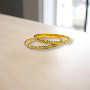 Contemporary Chic Gold Cover Bronze Bangles