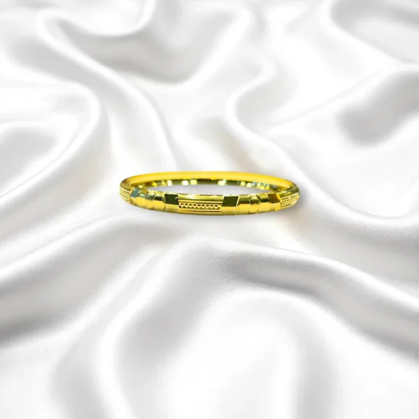 Broad Cut Gold Cover Bronze Bangles - Image 4