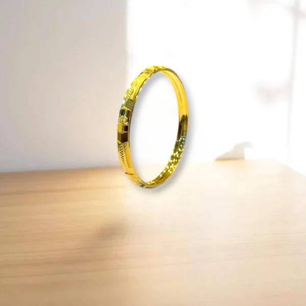 Broad Cut Gold Cover Bronze Bangles - Image 2