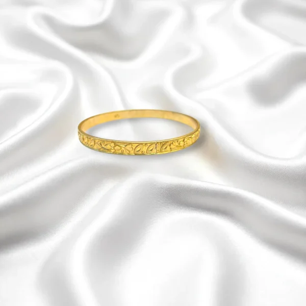 Lotus Design Gold Cover Bronze Bangles - Image 4