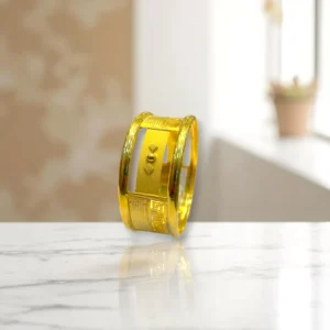 Designer Kada Set with Gold Cover Bronze