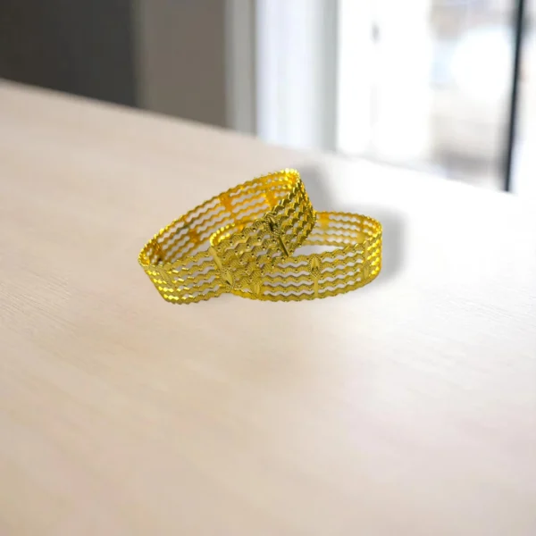 Antique Gold Finish Bronze Bangles