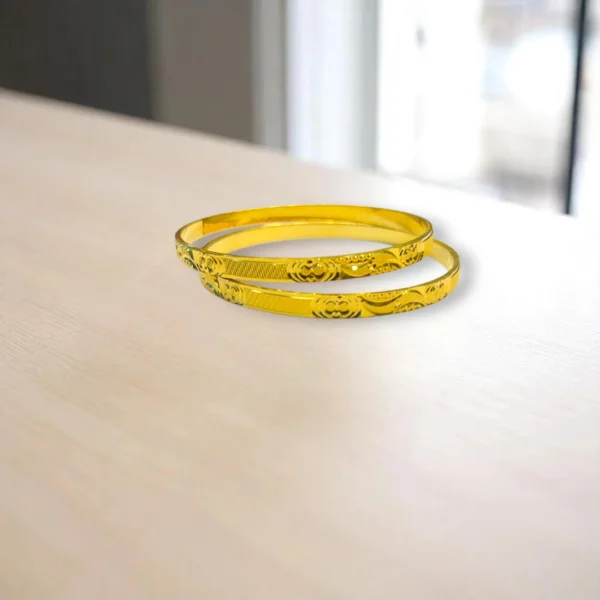 Multilayer Filigree Gold Cover Bangles