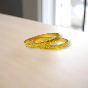Temple Inspired Gold Cover Bronze Bangles