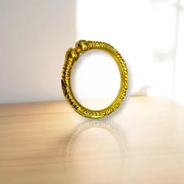 Braid Pattern Gold Cover Bronze Bangles - Image 4