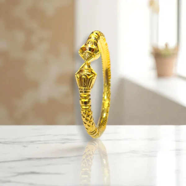 Bold Band Gold Cover Bronze Bangle - Image 3