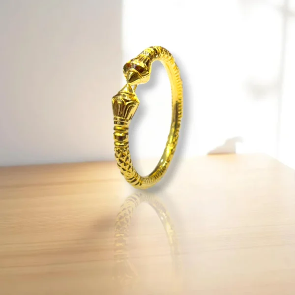 Bold Band Gold Cover Bronze Bangle - Image 2