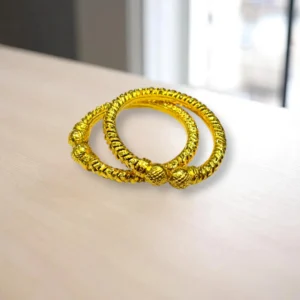 Tricolor Finish Gold Cover Bronze Bangles