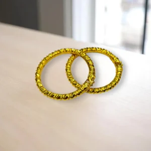 Coin Droplet Gold Cover Bronze Bangles