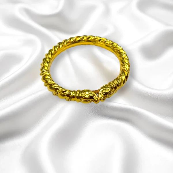 Bell Charm Gold Cover Bronze Bangles - Image 3