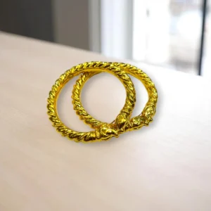 Bell Charm Gold Cover Bronze Bangles