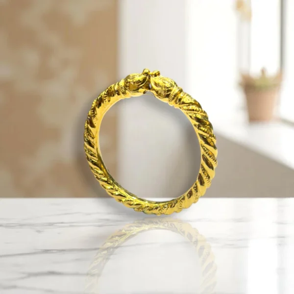 Bell Charm Gold Cover Bronze Bangles - Image 2