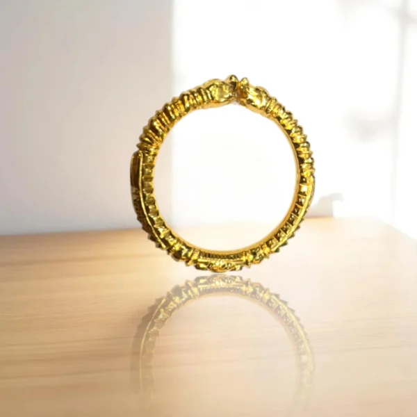 Mirror Dot Gold Cover Bronze Bangles - Image 4