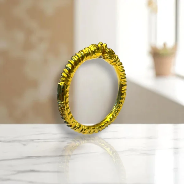 Mirror Dot Gold Cover Bronze Bangles - Image 3