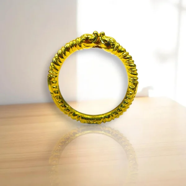 Mirror Dot Gold Cover Bronze Bangles - Image 2