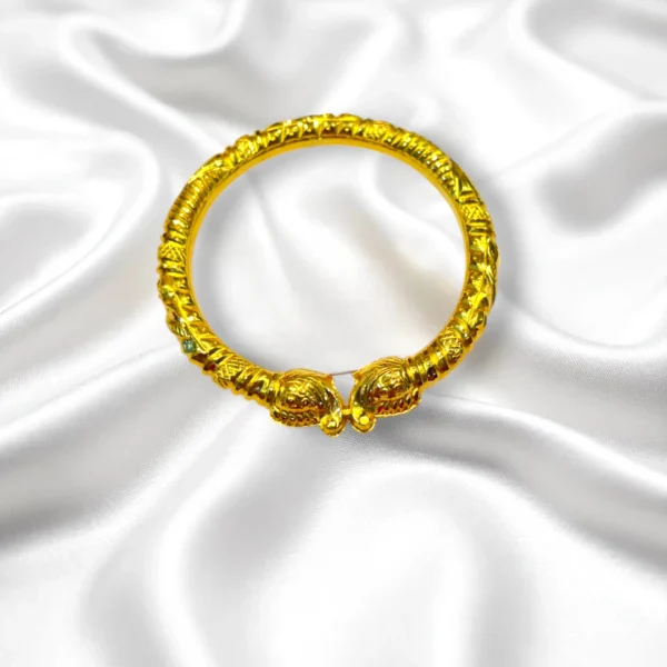Pearl Lined Gold Cover Bronze Bangles - Image 4